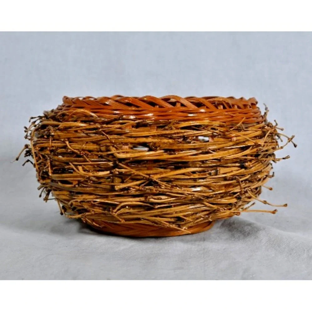 Vintage Birds Nest Basket Medium Decorative Nature Basket 6-1/2